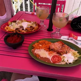 Beef Nachos. 33. Beef Chimichanga 33. Chicken Chimichanga. Jumbo Gold Margaritas.