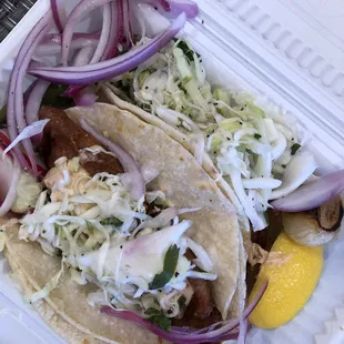 2 Baja Fish Tacos. Really good.