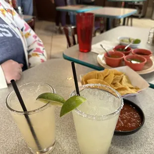 two drinks on a table