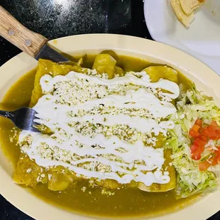 Enchiladas Verdes de Camaron