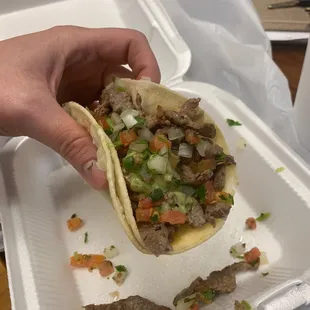 Carne asada taco