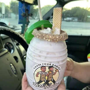 Horchata drink: it's super good, I'd give it a 10/10 for sure.