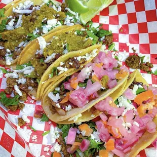 Tacos de asada with home made habanero curtido