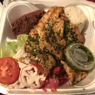 Churrasco de Pollo!  It's absolutely delicious and the sauce, it's perfect!!!  The chicken is so tender and flavorful.  A new favorite!