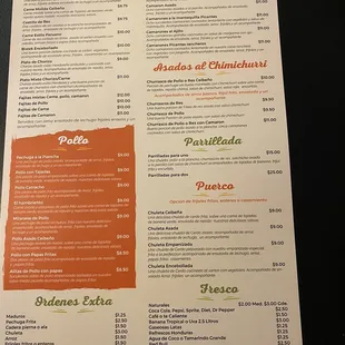 Brand new menu 4/24/21