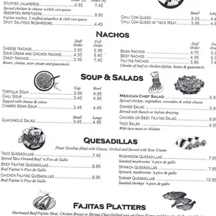 sushi and sashimi, menu