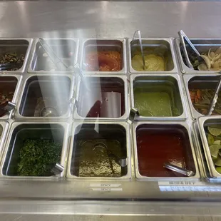 Los Cazadores and their salsa bar.