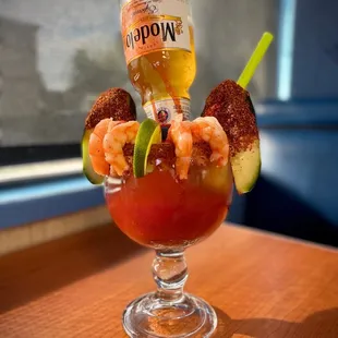 Michelada with Shrimp (Before)