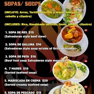 a menu for a mexican restaurant