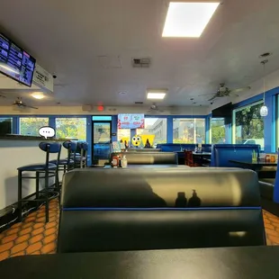 Inside the dining room.