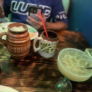 Horchata, michelada and margarita