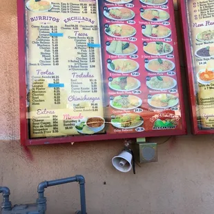 Drive thru menu board