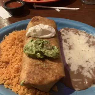 Steak quesadilla and steak chimichanga
