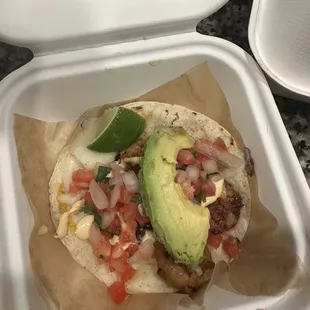 Camarones shrimp taco