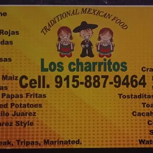 You can call ahead of time to place your order.