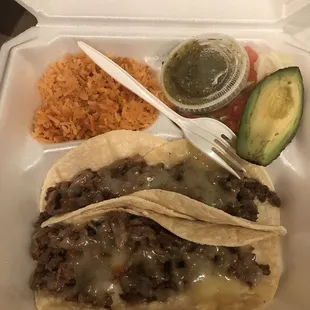 Steak tacos.