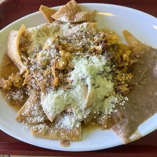 chorizo with egg chilaquiles