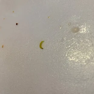 a white plate with food on it
