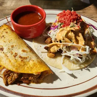 Birria and Adobo Chicken Tacos