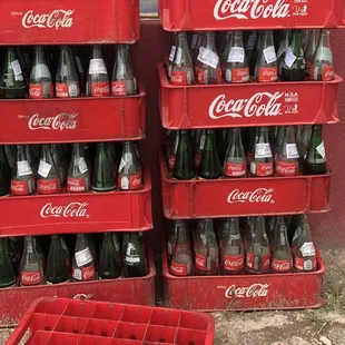 Classic real sugar Coca Cola in a glass bottle !