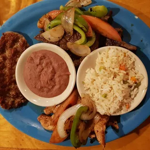 a plate of mexican food