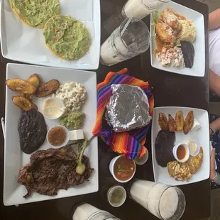 Churrasco, Chiles Rellenos, Guacamole Tostada, and  Huevos Rancheros Lunch