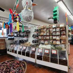 a display of mexican spices
