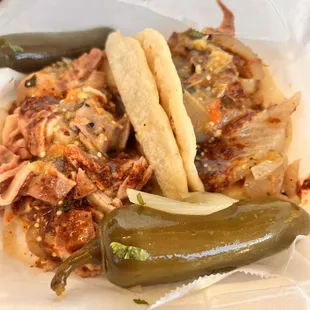 Tacos de cuerito and buche