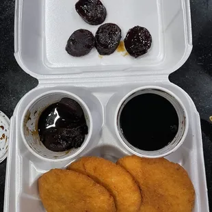 Supposed to be nuegados, platano and chilate . This was terrible.