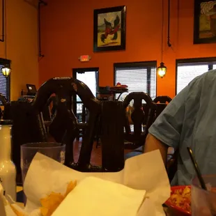 Ambiance. The chairs are as heavy as they look.