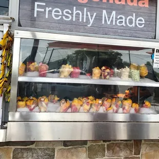 Peek of pre-made fruit cups! (Looks like the regular sized ones)