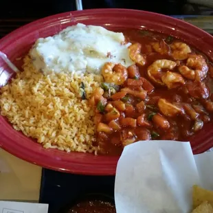Babe got spicy shrimp it was so good but spicy
