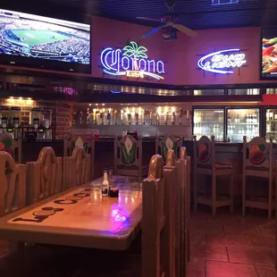the dining area