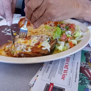 Combination 2 with enchilada and chili relleno