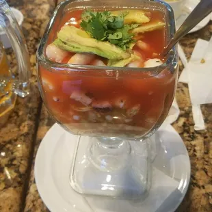 Mexican style shrimp cocktail
