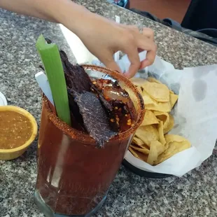 Clamato w Carne Seca  Goood