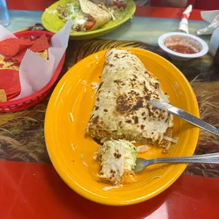Chicken fajita and tinga