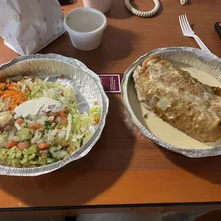 Steak Chimichanga with Chips and Salsa
