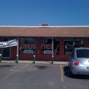 Restaurant view from street