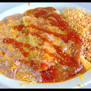 Enchilada plate.  $5.50.  Sweet!