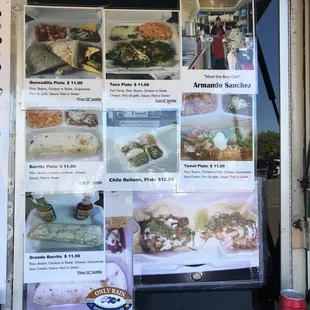 Menu as of 12/18/17