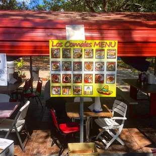 Outside menu