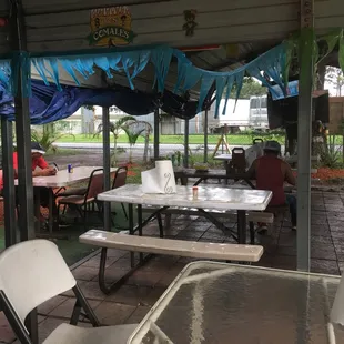 outside