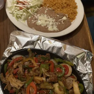 Meat fajita plate