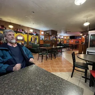 Lots of comfortable tables and booths. Charming, fun ambiance.