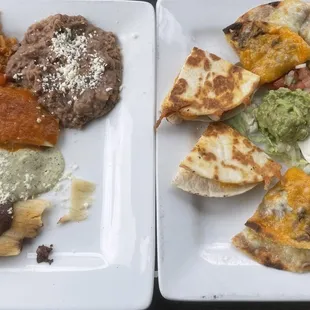 Tamales trio and Appetizer platter