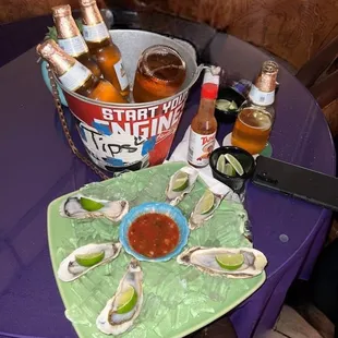 Cubetas, buckets of beer 35.00 only except Blue Moons.