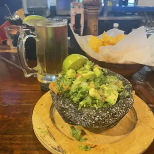 Beer, chips and &quot;chunky&quot; guacamole