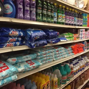 a variety of cleaning products