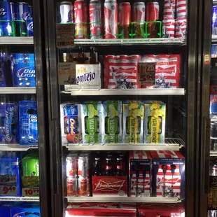 a variety of beverages